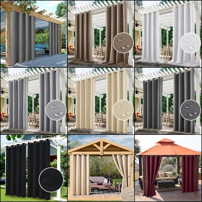 Ojal de cortina interior exterior ojal ventana opaco panel de porche HomeGraden impermeable Foto 1 de 4