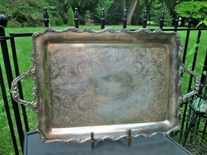 Wilcox Int'l Silver American Rose Versilbert Tablett Tupperware GOSS Händler - Bild 1 von 9