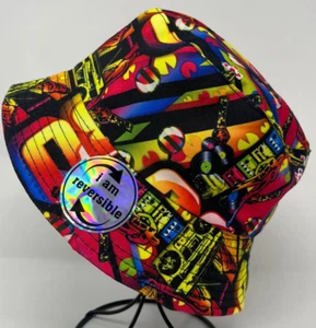 Sombrero de cubo vintage de los años 80 | Ropa de calle unisex retro de hip-hop - Imagen 1 de 1