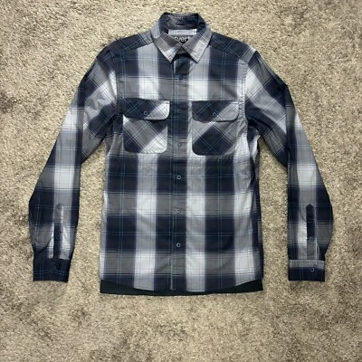 Vertx Guardian 2.0 Long Sleeve Shirt Plaid Undertow Blue Size Small Snap Buttons - Image 1 of 4