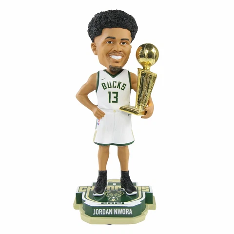 Jordan Nwora Milwaukee Bucks 2021 NBA Champions Bobblehead NBA Cover