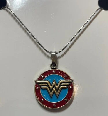 Collar Alex + Ani Mujer Maravilla Logo 32" Tirar Cadena Plateado - Nuevo Sin Caja Foto 1 de 2