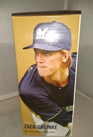 Zack Greinke  Pinstripe Milwaukee Brewers Bobblehead SGA  blue and white uniform Cover