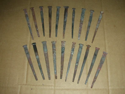 20 x Vintage Handmade Square 4" Nails 100mm - Image 1 of 2