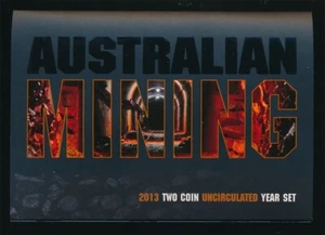 Australia: 2013 20c, $1 UNC Australian Mining Uncirculated set, Scarce As issued - Bild 1 von 2