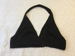 Xhilaration Lace Women's Halter Bralette Back Closure Black Size XL - Picture 1 of 5