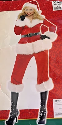 Juego de 2 disfraces de Ms Santa (talla adulto med. 6-8) Foto 1 de 4