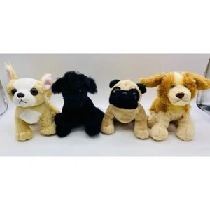 Ganz Webkinz Lil Kinz Dogs Lot of 4 Plush, Pug, Poodle, Chihuahua, Spaniel - Picture 1 of 10