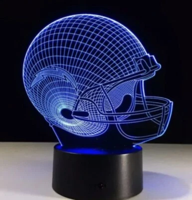 NFL FOOTBALL TEAM LOGO Los Angeles Chargers LED Light Lamp Collectible Gift - Image 1 of 4