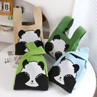 Cute Knot Wrist Bag Panda Pattern Tote Bag New Knit Handbag  Student