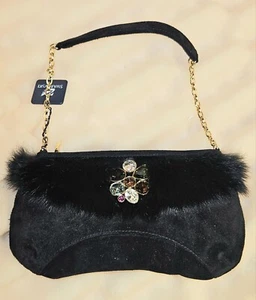 Swarovski signierte Isabella Cocktail Wildleder Tasche Neu mit Etikett - Bild 1 von 7