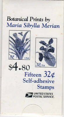 Scott #BK261 (3126-3127) 32¢ Botanical Prints Booklet of 15 Stamps - MNH PC#1 - Image 1 of 2