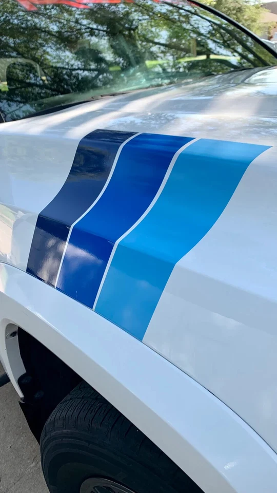 Toyota Tacoma TRD Guardabarros Retro Esquema Azul 3M Calcomanías, Pegatinas, Bandera TRD Foto 1 de 1