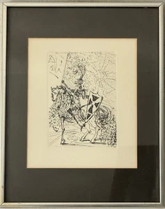 SALVADOR DALI OLD VINTAGE EL CID MODERN ABSTRACT SURREALISM LITHOGRAPH ETCHING - Picture 1 of 11