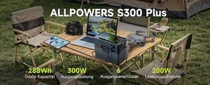 230V Tragbarer Generator 300W Solar Powerstation Mit kabellosem Laden - Bild 1 von 14