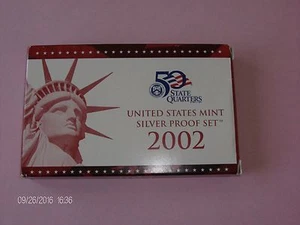 2002 S SILVER UNITED STATES MINT SILVER PROOF SET (10 PIECE SET) - Picture 1 of 1