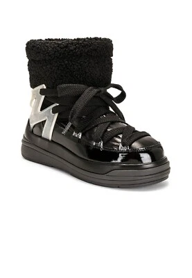$695 Botas de nieve MONCLER Insolux M charol piel sintética negras talla 37,5/7,5 EE. UU. Foto 1 de 4