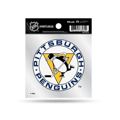 Pittsburgh Penguins Retro Logo Die-Cut Decal Window, Car or Laptop! 3x3 Inches - Image 1 of 2