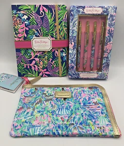 Lilly Pulitzer Agenda Pack Pouch Journaling Pen Bookmark Deskset Accessories NEW - Picture 1 of 16