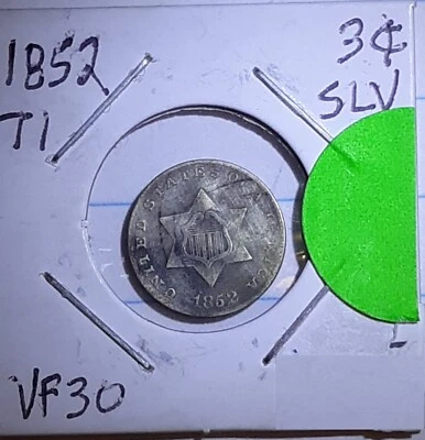 1852 3-Cent Silver Nickel (VF) - Image 1 of 4