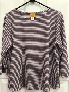 womens Ruby Rd. petite size PL striped top - Picture 1 of 7