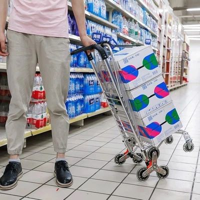 8-Wheel Shopping Cart Trolley Folding Mobility Climbing Stairs 35L Bag Case Cart - Image 1 of 4