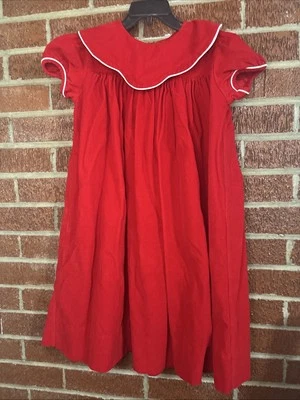 Kelly’s Kids Girls Dress Red Corduroy Size 5 - Image 1 of 4
