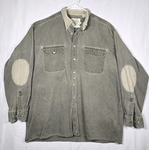 Thrashed Vintage Shelter Island Outfitters Mens Button Down Shirt  Gray XL - Picture 1 of 20