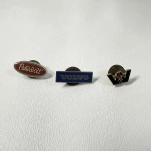 Trucking Company Hat Pins Volvo Peterbilt Western Star Lot Of 3 - Picture 1 of 6