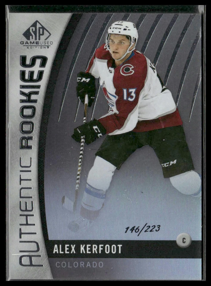 2017-18 SP Game Used Alex Kerfoot Authentic Rookies Rainbow #/223 Avalanche - Image 1 of 2