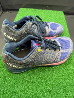 Reebok CrossFit Nano 5.0 Training Shoes Sneakers Womens Size 9.5 Blue Pink Gym - Image 1 of 4