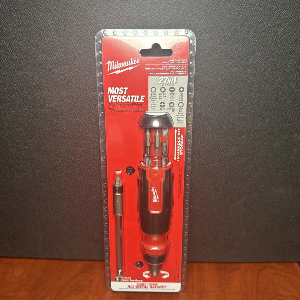Milwaukee 27-In-1 Ratcheting Multi-Bit Screwdriver 48-22-2904