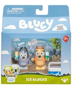 Bluey Ice blocks Socks and Bingo Figurines 2 Pack - Foto 1 di 1