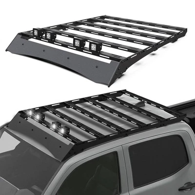 Roof Rack Cargo Luggage Carrier For Toyota Tacoma 2005-2023 w/LED Light - Image 1 of 4
