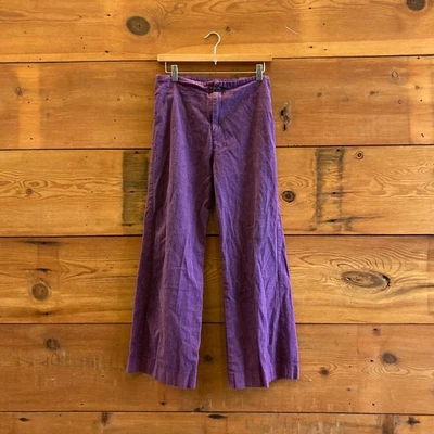 L - Prairie Underground Purple Stretch Cotton High Rise Wide Leg Pants 0806TK - Image 1 of 3