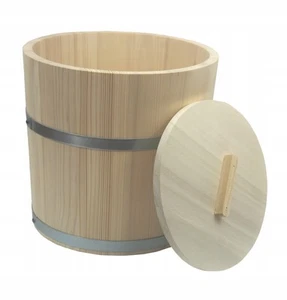 Cubo de fermentación de madera con tapa - Contenedor de repollo de chucrut de 10 L - Imagen 1 de 3