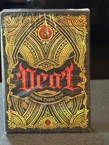 DARKSIDE SPIELKARTEN "DEAL WITH THE DEVIL" GOLDEN VERGOLDET - Bild 1 von 7