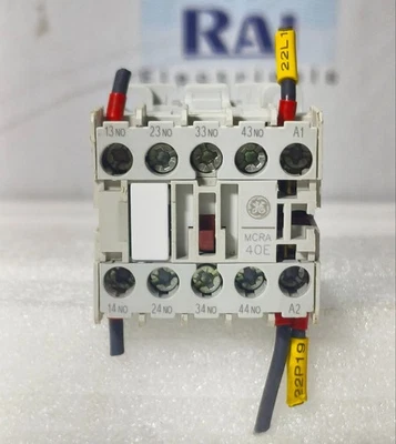 GENERAL ELECTRIC MCRA 40E MCRA040AT AUXILIARY CONTROL RELAY 110/120V FREE SHIP - Image 1 of 4