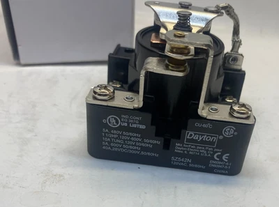 DAYTON 40A 120 VAC 线圈 SPDT 开放式电源继电器 - 5 端子 - 表面安装 — 第 1/4 张图片