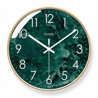 12-in Modern Wall Mounted Clock, Decor, Art, Home, Office, Cafe, Restaurant - Image 1 of 4