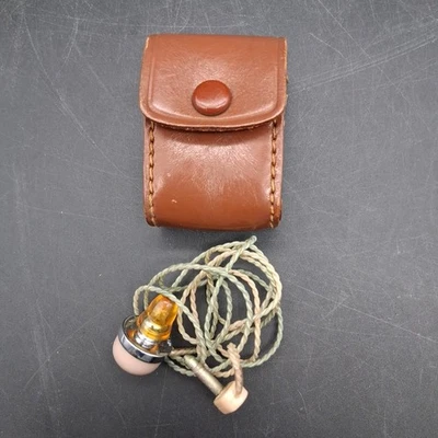Estuche para auriculares con cable transistor de cuero vintage - Hecho en Japón Foto 1 de 3