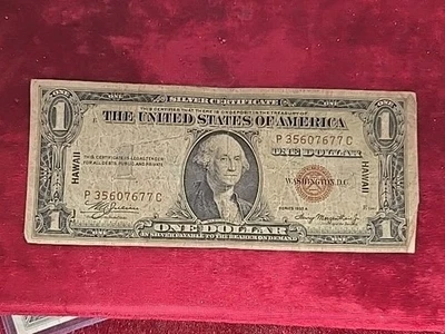 1935-A $1 Hawaii Silver Certificate Emergency Issue - Image 1 of 2