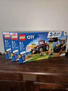 3 Sets LEGO City Big Wheel Gift Set 2-in-1 Combo Pack 66772: 60287, 60385, 30590 - Picture 1 of 5