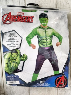 New Marvel Avengers Hulk Childs Size M 8-10 Halloween Costume w Mask  Jazwares - Image 1 of 4