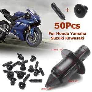 50 x clip rivetto distanziale fissaggio clip Ø 6 mm nero per Honda Yamaha Toyota - Foto 1 di 8