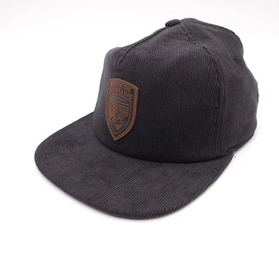 Sombrero de campamento de pana Kuhl Khaos con correa parche de cuero gorra de bola cuervo negro 964 Foto 1 de 4