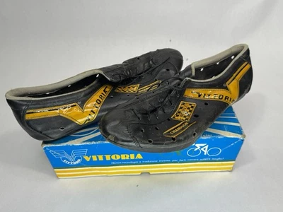 Zapatos de ciclismo vintage Vittoria World Champion talla 43 negro amarillo para restaurar Foto 1 de 4