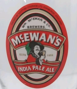 McEwan's Indian Pale Ale Tulip 20 oz Pint Beer Glass Scottish Brewery Set Of 2 - Picture 1 of 10