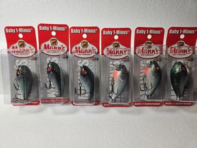 Mann's Bait Company Baby 1- (6 lures of Alabama Shad Crystaglow) - Image 1 of 2