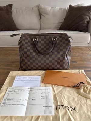 Lindo! Bolso Louis Vuitton Speedy Damier Level Cartera/Asa Superior 30 Lona Marrón Foto 1 de 4